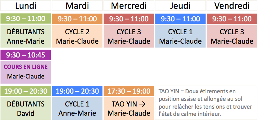 horaire hiver 2023